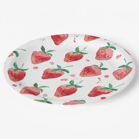 Aardbei Papieren Bordje (Gekanteld)