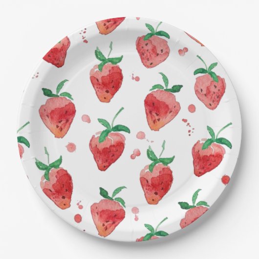 Aardbei Papieren Bordje (Voorkant)