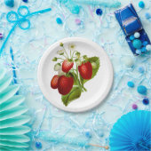 aardbei. papieren bordje (Feest)
