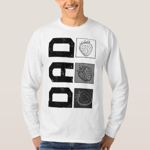 Aardbei papvruchten Lover New Dad Vaderdag Ve T-shirt