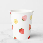 Aardbei Party Paper Cups Papieren Bekers (Achterkant)