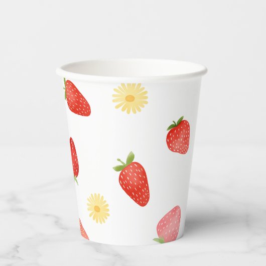 Aardbei Party Paper Cups Papieren Bekers (Voorkant)