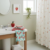 Aardbei Patch blauwe lucht Bad Handdoek