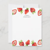 Aardbei Patroon Kinderen Notitiekaartje (Voorkant)