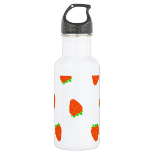 aardbei patroon waterfles