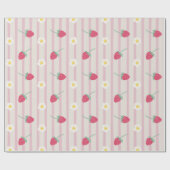 Aardbei PatroonInpakpapier Cadeaupapier (Vlak)