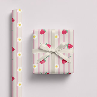 Aardbei PatroonInpakpapier Cadeaupapier