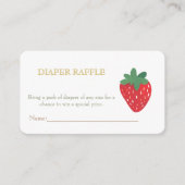 Aardbei Picknick Baby Luier Raffle Behuizing Kaart (Voorkant)