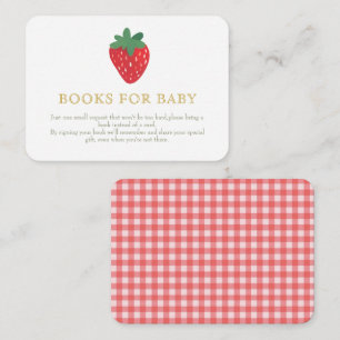 Aardbei PicnicBabyboeken voor baby Informatiekaartje