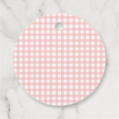 Aardbei Pink Berry Plaid Gingham Verjaardag Bedankjes Labels (Achterkant)