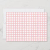 Aardbei Pink Berry Plaid Gingham Verjaardag Bedankkaart (Achterkant)