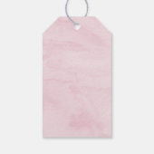 Aardbei Pink Floral Birthday Cadeaulabel (Achterkant)