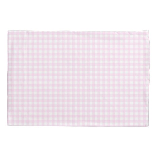 Aardbei Pink Gingham Kussensloop (Achterkant)