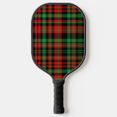 Aardbei Plaid - Rood, Groen, Zwart Plaid Pickleball Paddle (Voorkant)