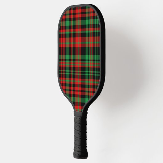 Aardbei Plaid - Rood, Groen, Zwart Plaid Pickleball Paddle (Links)