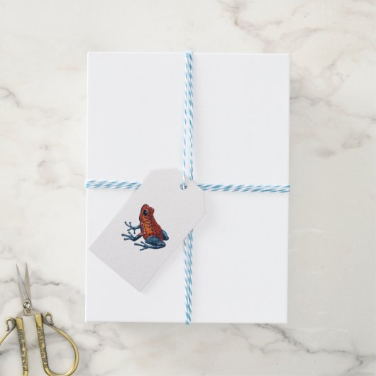 Aardbei Poison dart frog Cadeaulabel (Met Touw)