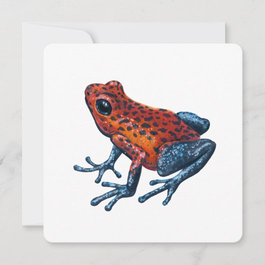 Aardbei Poison dart frog Feestdagenkaart (Voorkant)