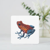 Aardbei Poison dart frog Feestdagenkaart (Staand voorkant)