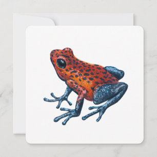 Aardbei Poison dart frog Feestdagenkaart