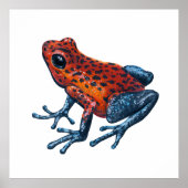 Aardbei Poison dart frog Poster (Voorkant)