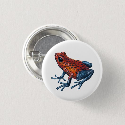 Aardbei Poison dart frog Ronde Button 3,2 Cm (Voorkant /achterkant)