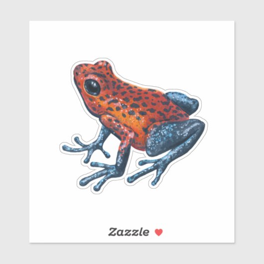 Aardbei Poison dart frog Sticker (Vel)