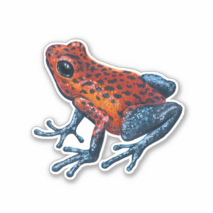 Aardbei Poison dart frog Sticker