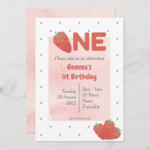 Aardbei Polka Dot EEN Kaart (Voorkant / Achterkant)