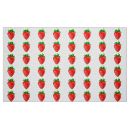 Aardbei Polyester Poplin Stof