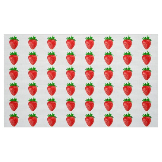 Aardbei Polyester Poplin Stof (Fat Quarter)