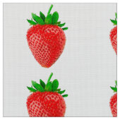 Aardbei Polyester Poplin Stof (Close Up)