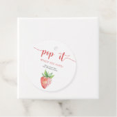 Aardbei Pop het Als ze barst Bedankjes Labels (In situ)