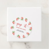 Aardbei Pop het Wanneer ze poppen Bedankjes Labels (In situ)