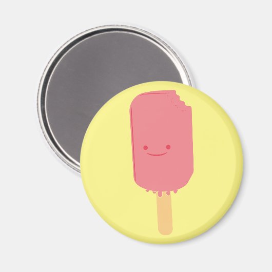 Aardbei Popsicle Cartoon Tekening Magneet (Voorkant / Achterkant)