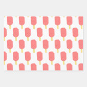 Aardbei Popsicle Leuke Cartoon Tekening Inpakpapier Vel (Voorkant)