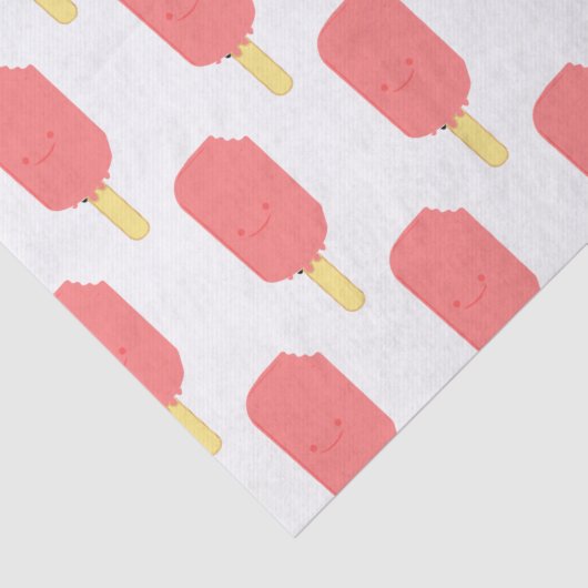 Aardbei Popsicle Leuke Cartoon Tekening Tissuepapier (Detail)