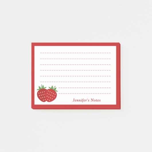 Aardbei Post-it® Notes (Voorkant)