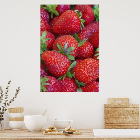 Aardbei Poster (Keuken)