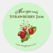 Aardbei Pot Jam Etiket (Voorkant)