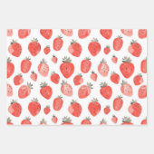 Aardbei Print/Patroon Wrapping Papieren Vellen (Voorkant)