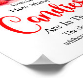 Aardbei Raad eens hoeveel Snoepjes Game Sign Poster (Hoek)