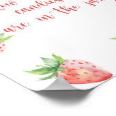 Aardbei - raad eens hoeveel snoepjes Poster (Hoek)