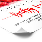 Aardbei Raad het Baby-voedselteken Foto Afdruk (Hoek)