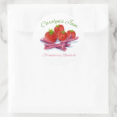 Aardbei rabarber label (Tas)