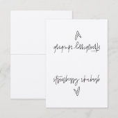 Aardbei rabarber voedsel label tent Kaart (Voorkant / Achterkant)