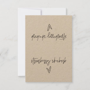 Aardbei rabarber voedsel label tent Kaart