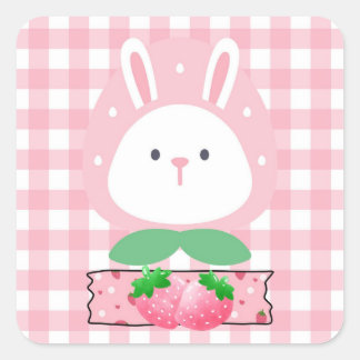 Aardbei Rabbit Sticker