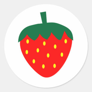 Aardbei Red Fruit Berry Boerderij Summer Produce Ronde Sticker
