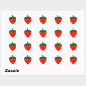 Aardbei Red Fruit Berry Boerderij Summer Produce Vierkante Sticker (Vel)