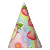 Aardbei regenboogbes eerste 1e verjaardag feesthoedjes (Rechts)